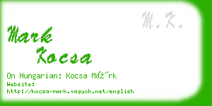 mark kocsa business card